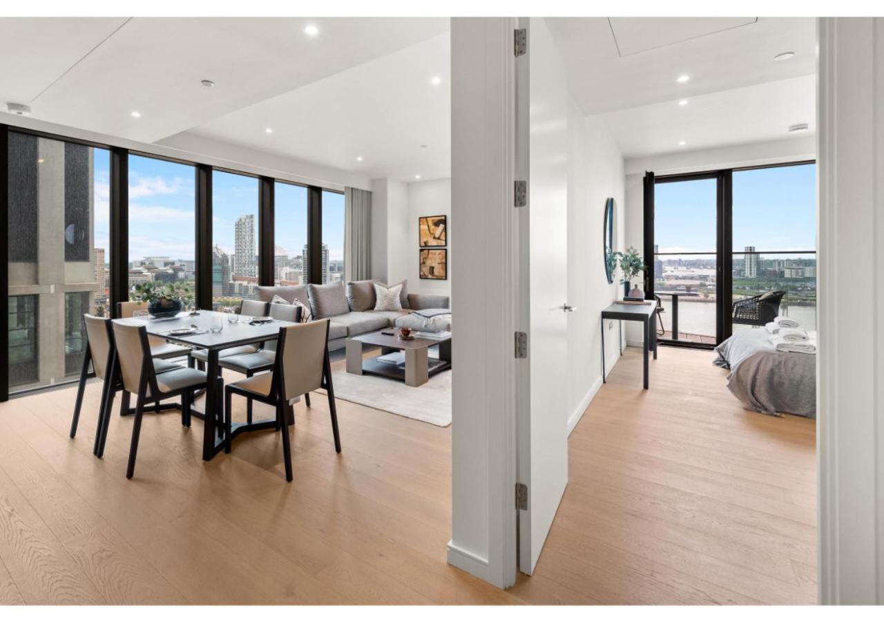 Elegant And Modern Apartments In Canary Wharf Right Next To Thames London Exterior foto